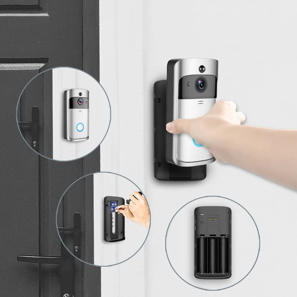 720P HD Smart Home Wireless WIFI Doorbell Camera Security Video Zpaxo