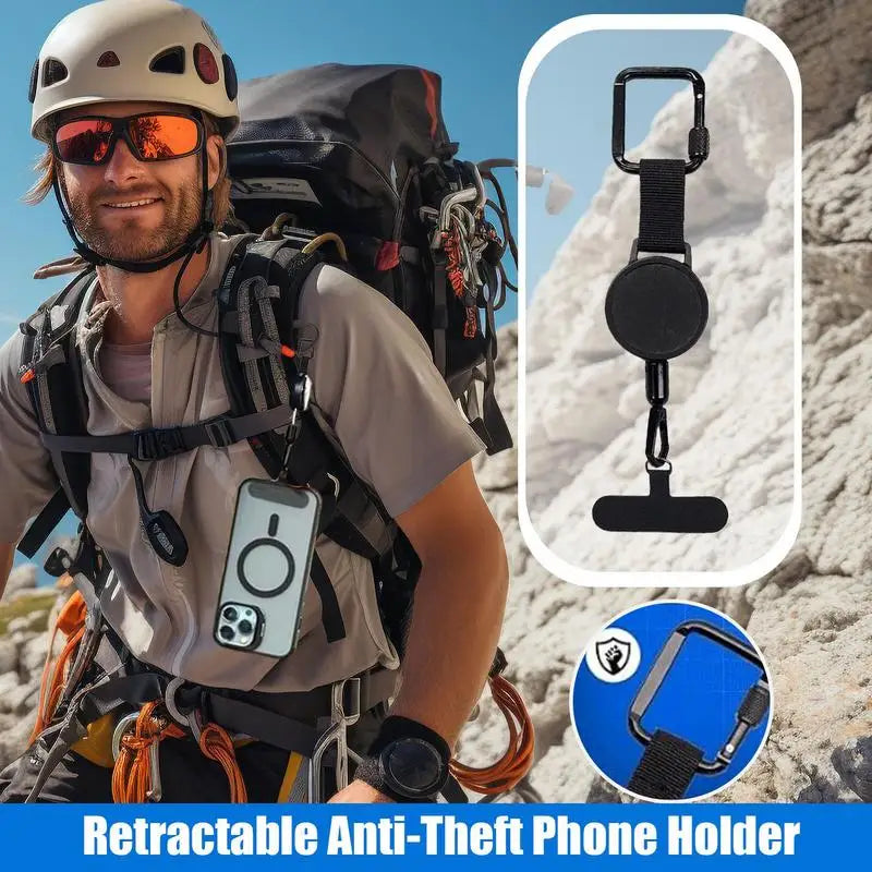 Anti-theft Phone Tether Retractable Lanyard Cellphone Tab Strap