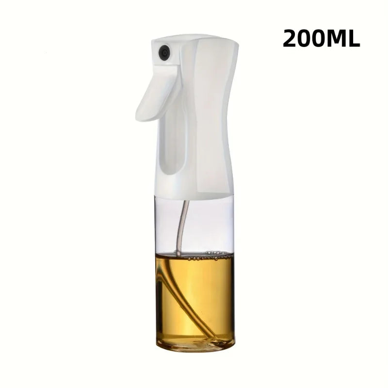 2in1 470ml Glass Spray Oil Sprayer Bottle Spray Oil Dispenser Oil Jar Cruet BBQ Kitchen Baking Roasting Picnic Kitchen Tool Zpaxo white-200ml