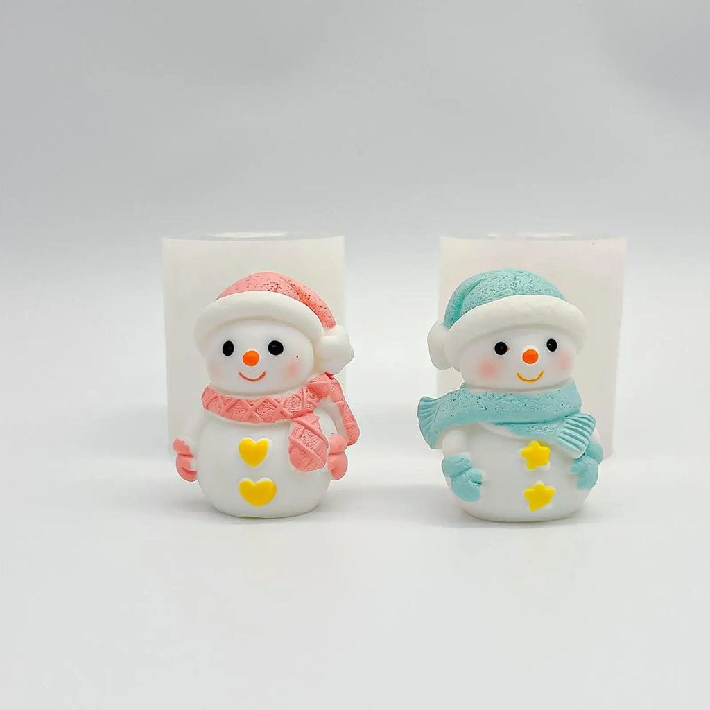 Cute Christmas Molds Resin Easy Release Snowman Candle Soap Making