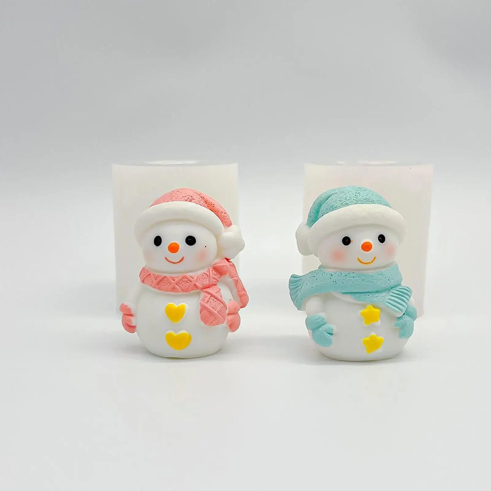 Cute Christmas Molds Resin Easy Release Snowman Candle Soap Making