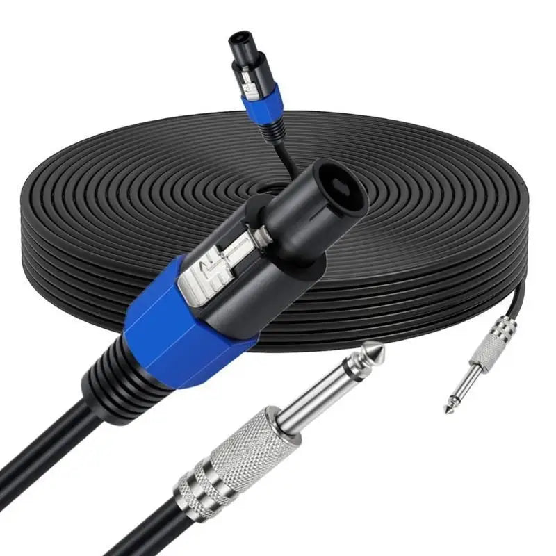 652F Speaker Cable Speakon Male to 6.35mm 1/4" Male TS Speaker Cable Speak-on to 1/4 6.5mm TS Plug Zpaxo