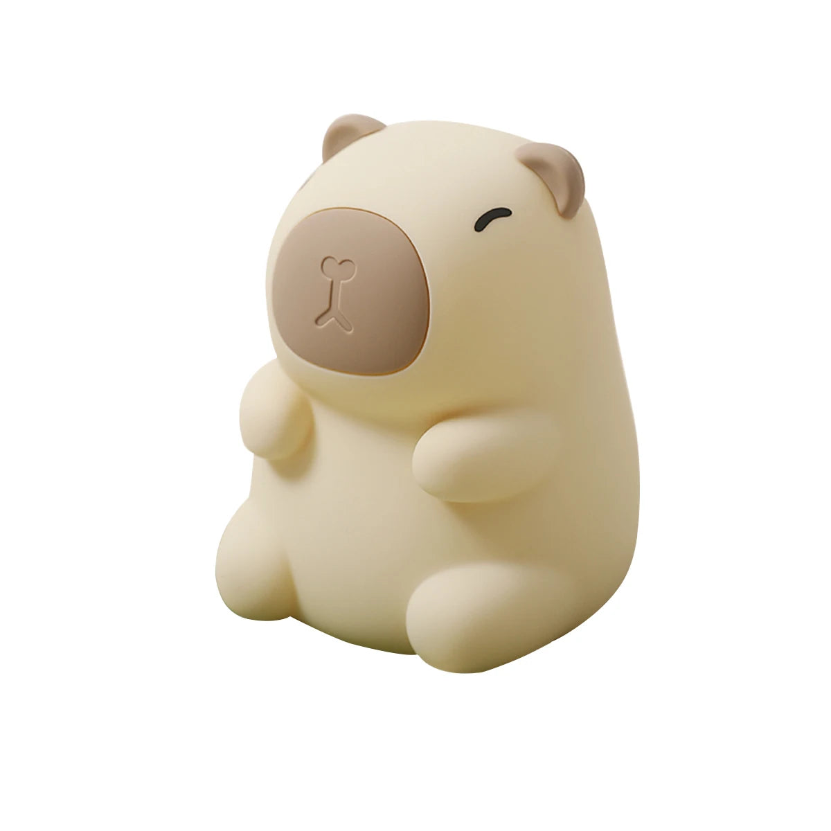 Capybara Cute Night Light Silicone Lamp 7 Colors Dimming Nursery Bedroom light for Kids USB Rechargeable Touch Lamp Decor Gift Zpaxo Without turtle shell