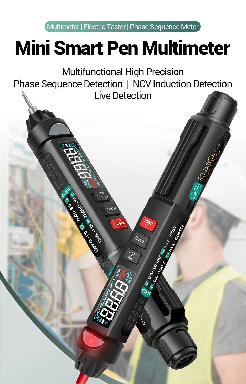 ANENG A3008 Non Contact Voltage Detection Precision Auto Off Current