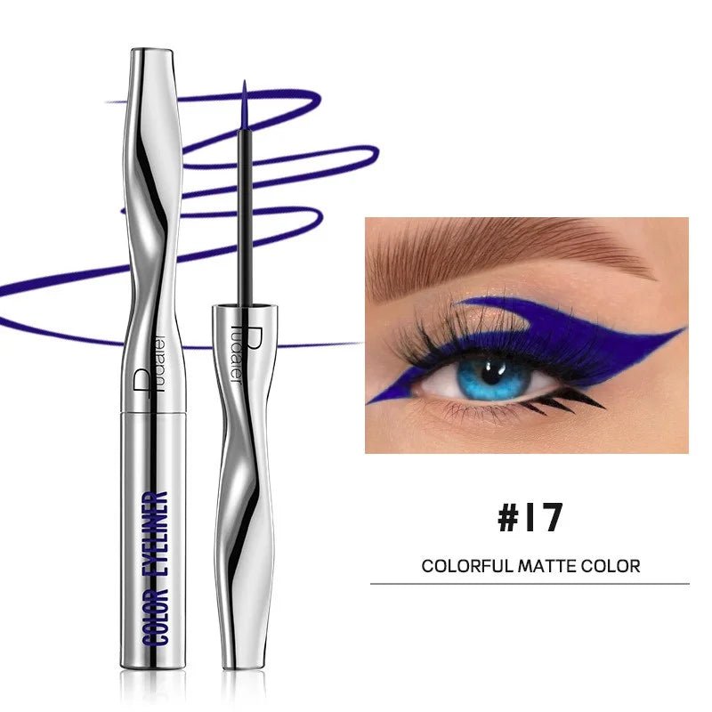 Colourful Eyeliner Liquid Waterproof Matte Pearllight Pen Long Zpaxo 17