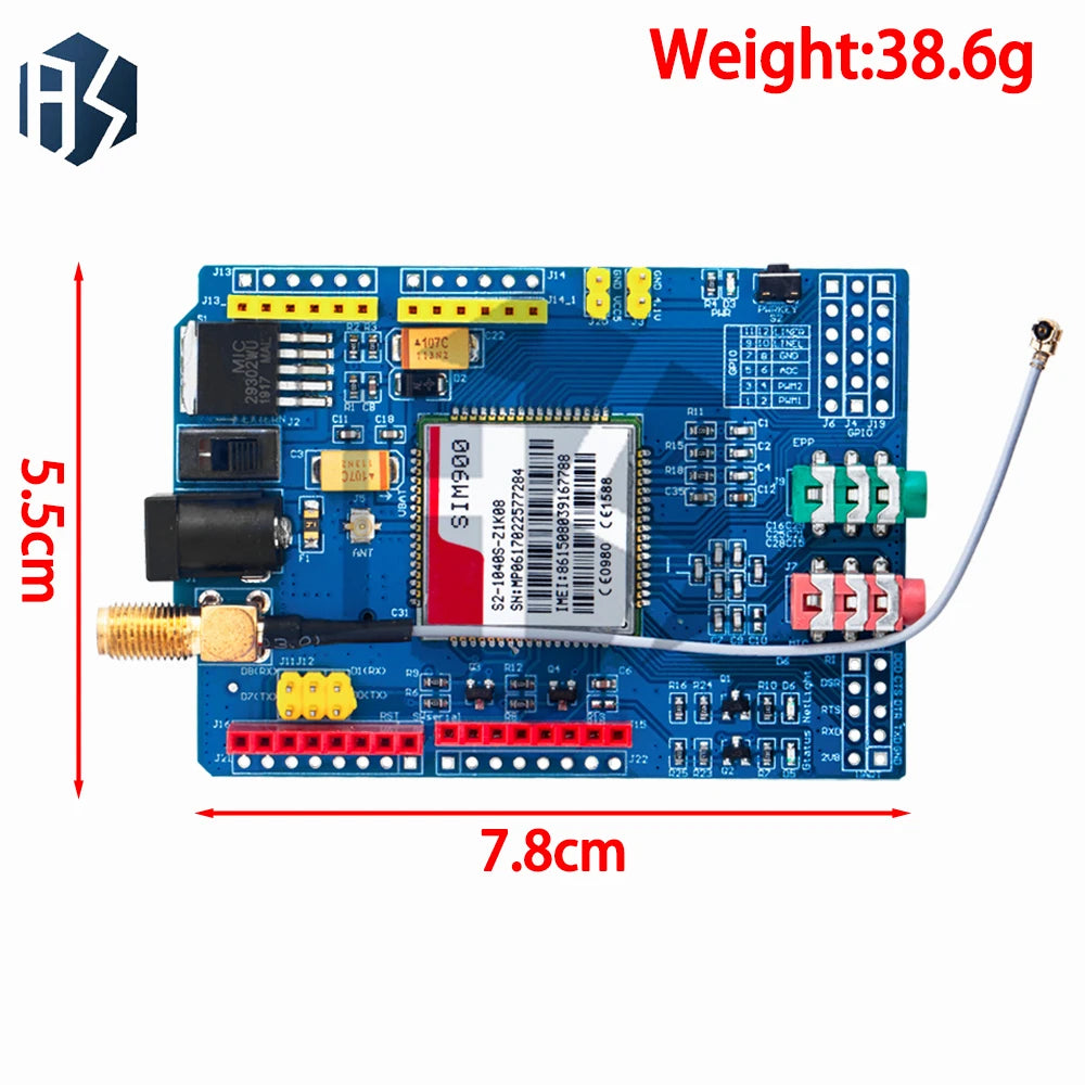 SIM900 Quad-band GSM GPRS Module 850 900 1800 1900MHz Ultra-compact Zpaxo