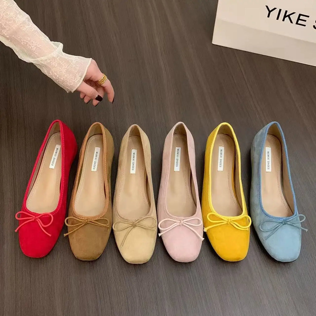 Women Shoes Summer Ballet Round Toe Shallow Non-slip Suede Flat espadrilles Soft Shoes zapatillas mujer 2025 ladies shoes Zpaxo