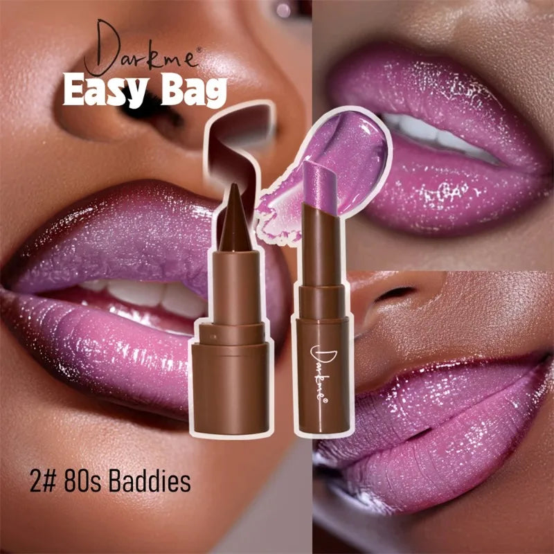 Waterproof Tapered Tip Lip Liner Pencil & Pearlescent Lipstick Set Long Lasting Matte Smooth Mirror Sparkling Lips Makeup Combo Zpaxo 02