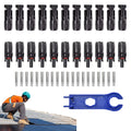 Solar Connectors 10-pair Solar Cable Connectors Mc4 High-Efficiency Waterproof Male Female Wire Crimping Tools for Home Ground Zpaxo Default Title