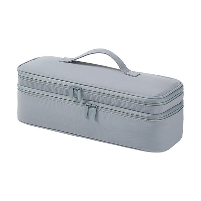 Hair Dryer Storage Bag, Hand-held Curling Iron, Straight Board Multifunctional Travel Makeup Bag, Organizing Protective Cover Zpaxo Gray