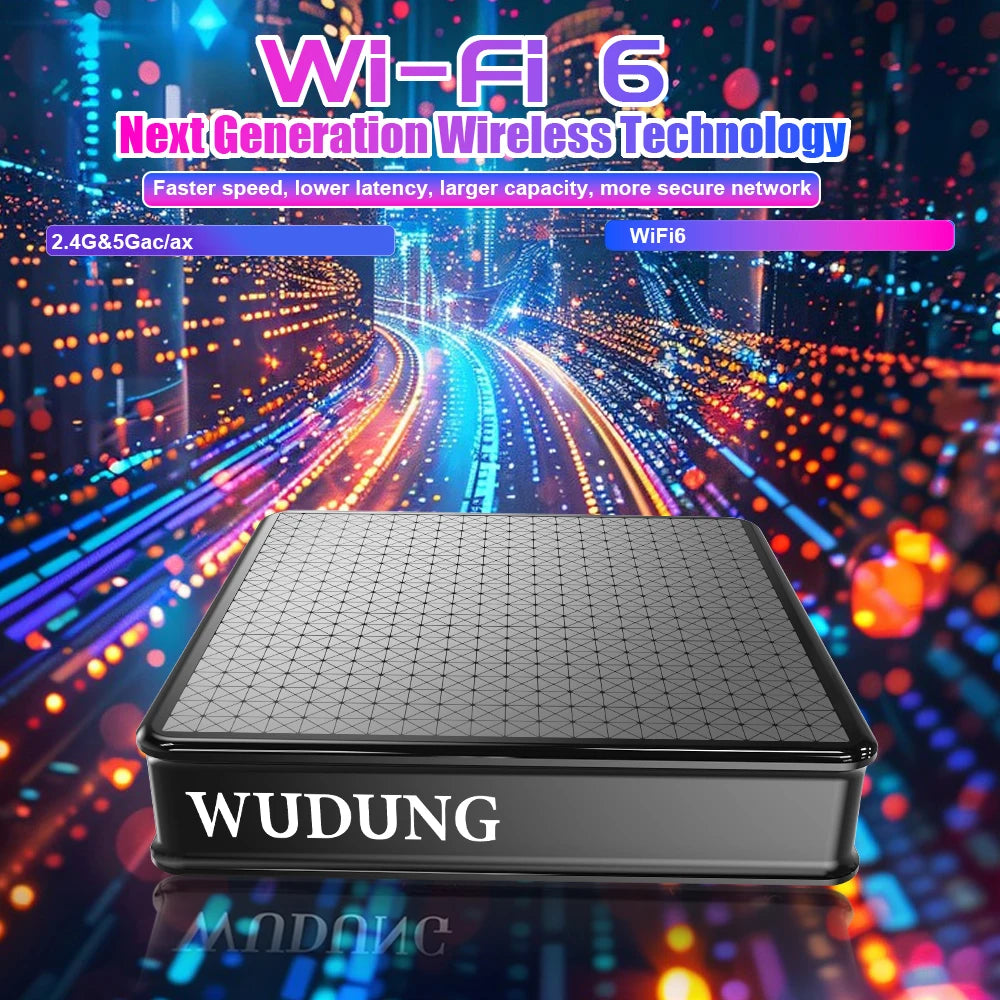 Wudung WD2 TV Box Android14 Storage RK3518 Quad Core 5G Wifi 6 4K HDR Set Top Box Portable Video Movie TV Channel Media Player Zpaxo
