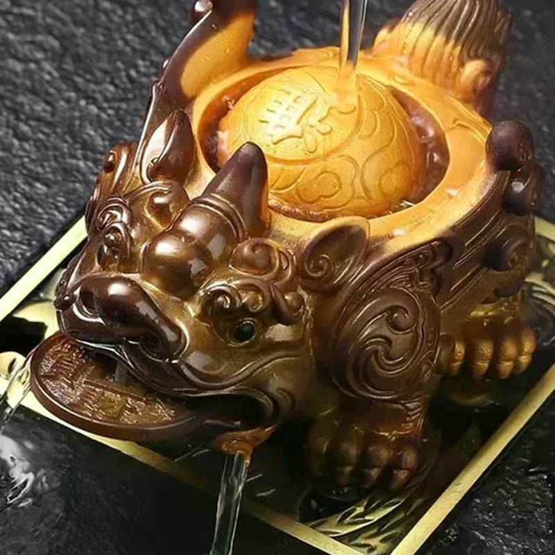 1PC Boutique Tea Pet Water-spraying Pixiu Tea Pet Ornament Handmade Tea Ceremony Tea Game Financial Tea Table Gift Zpaxo