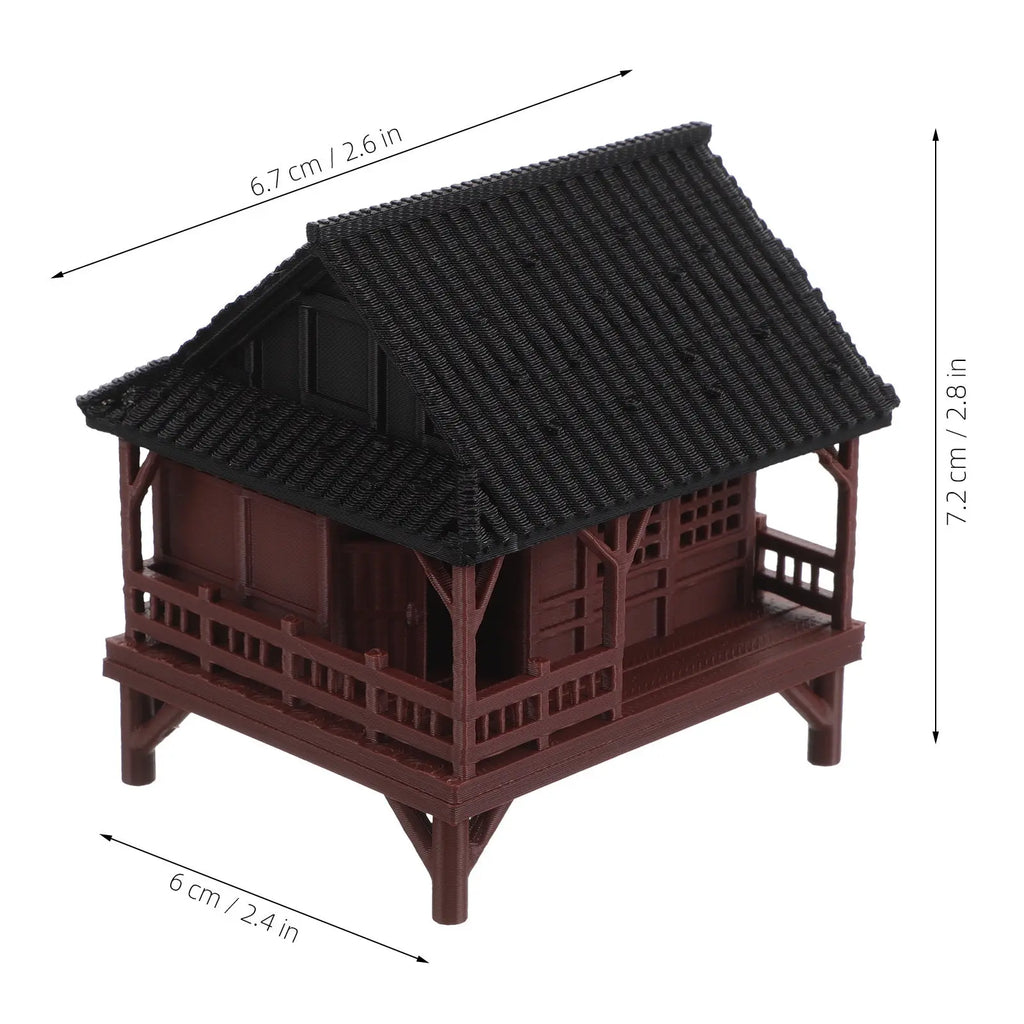 Tiny Pavilion Statue Asian Fish Tank Decor Bonsai Garden Accessory
