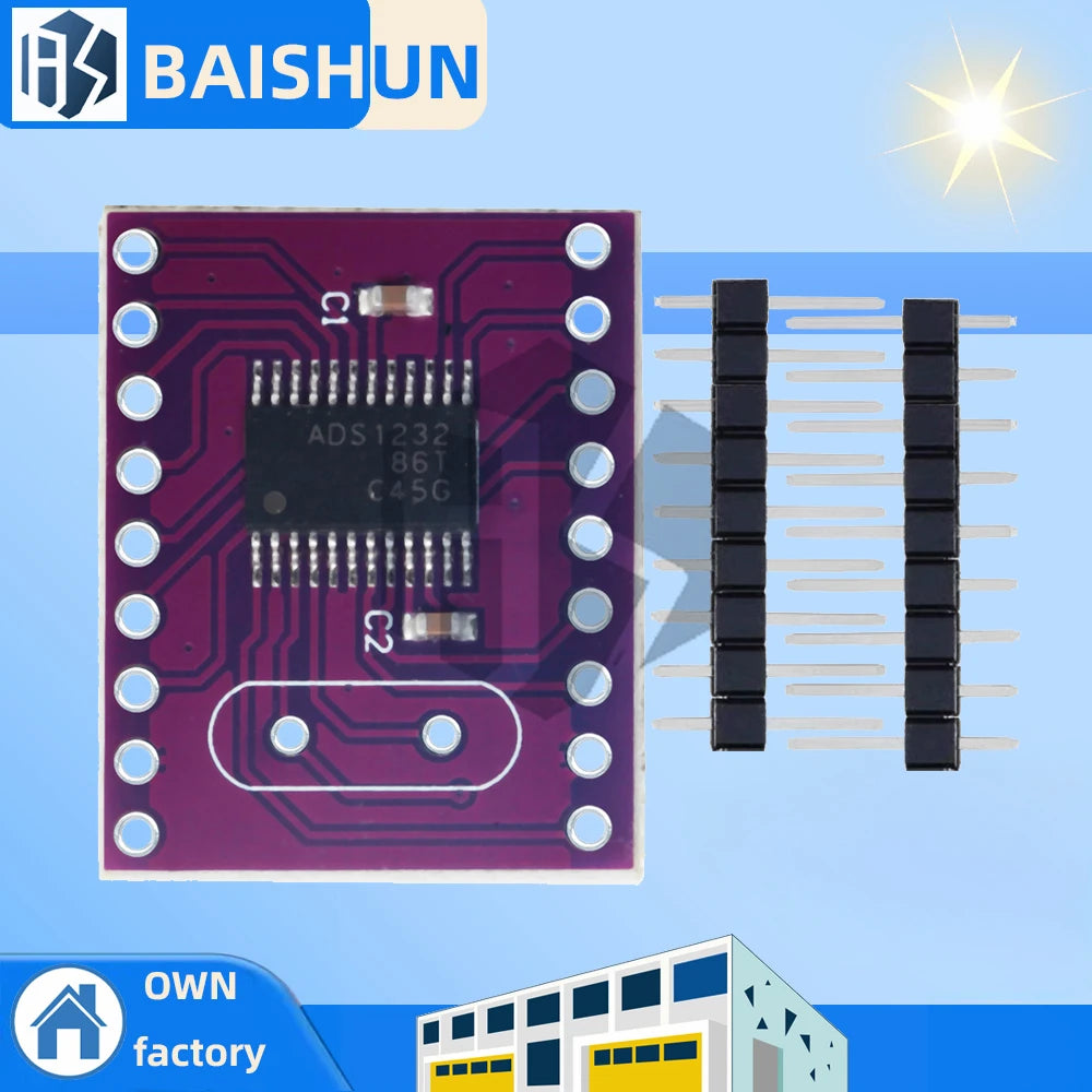 CJMCU-1232 ADS1232 24-bit Ultra Low Noise Analog Digital Converter Zpaxo 10pcs