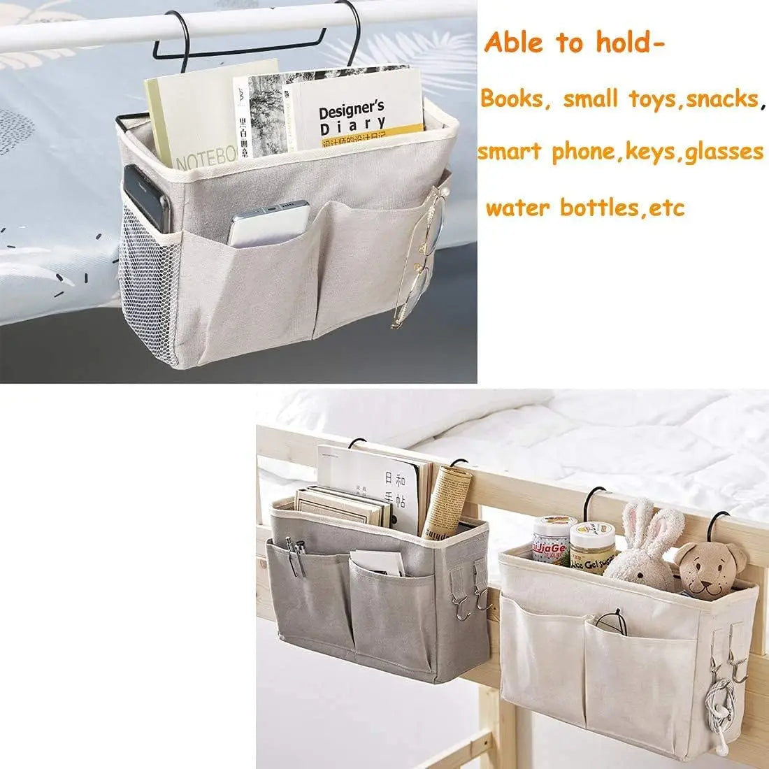 Wall-Mounted Hanging Storage Basket | Dorm & Bedside Organizer