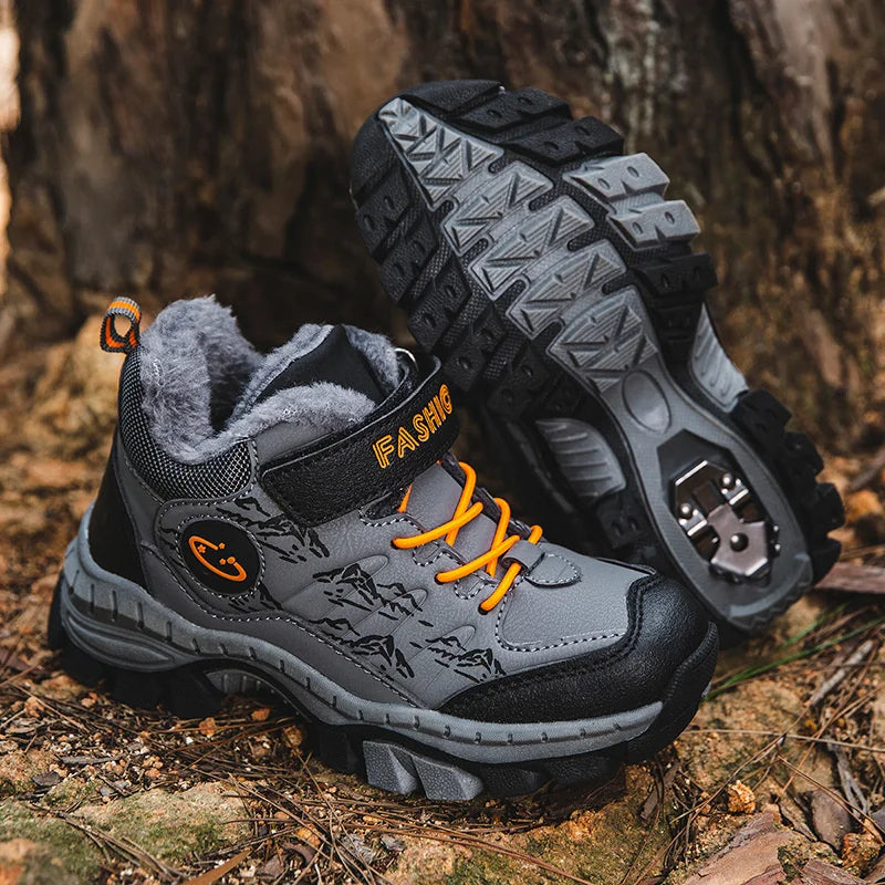 2023 Winter Camp Boys Mountain Climbing Shoes Fashion Kids Teenage Zpaxo