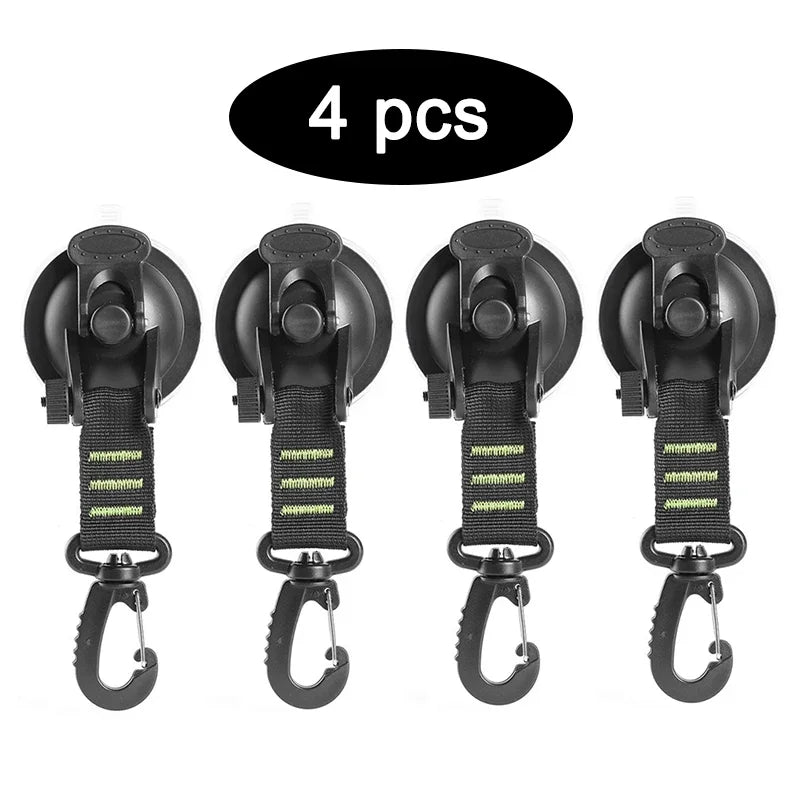 Suction Cup Hook Swivel Red 4 Pack Cups Window with Hooks Strong Car Awning Clips Camper Van Accessories Zpaxo 4PCS-green