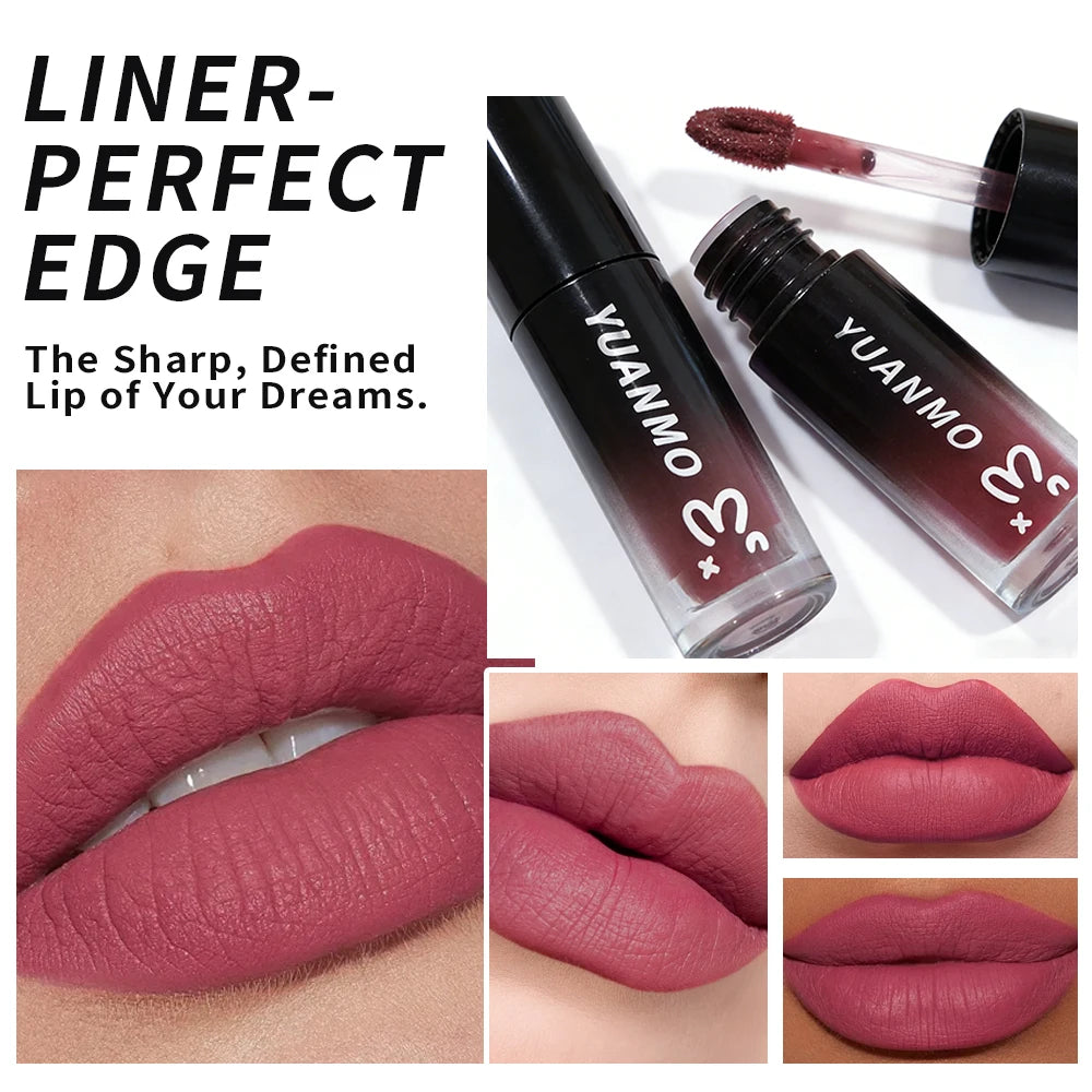 Matte Liquid Lipstick - Smooth Silky Long-Lasting Lip Gloss, Waterproof Transfer-Resistant Lip Makeup (Deep Rose Shade) Zpaxo