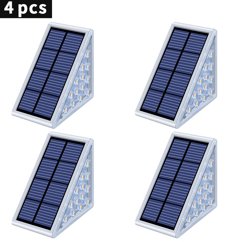 LED Solar Step Light Waterproof Outdoor Stair Warm RGB Deck IP67 Zpaxo 4PCS Colour China Mainland