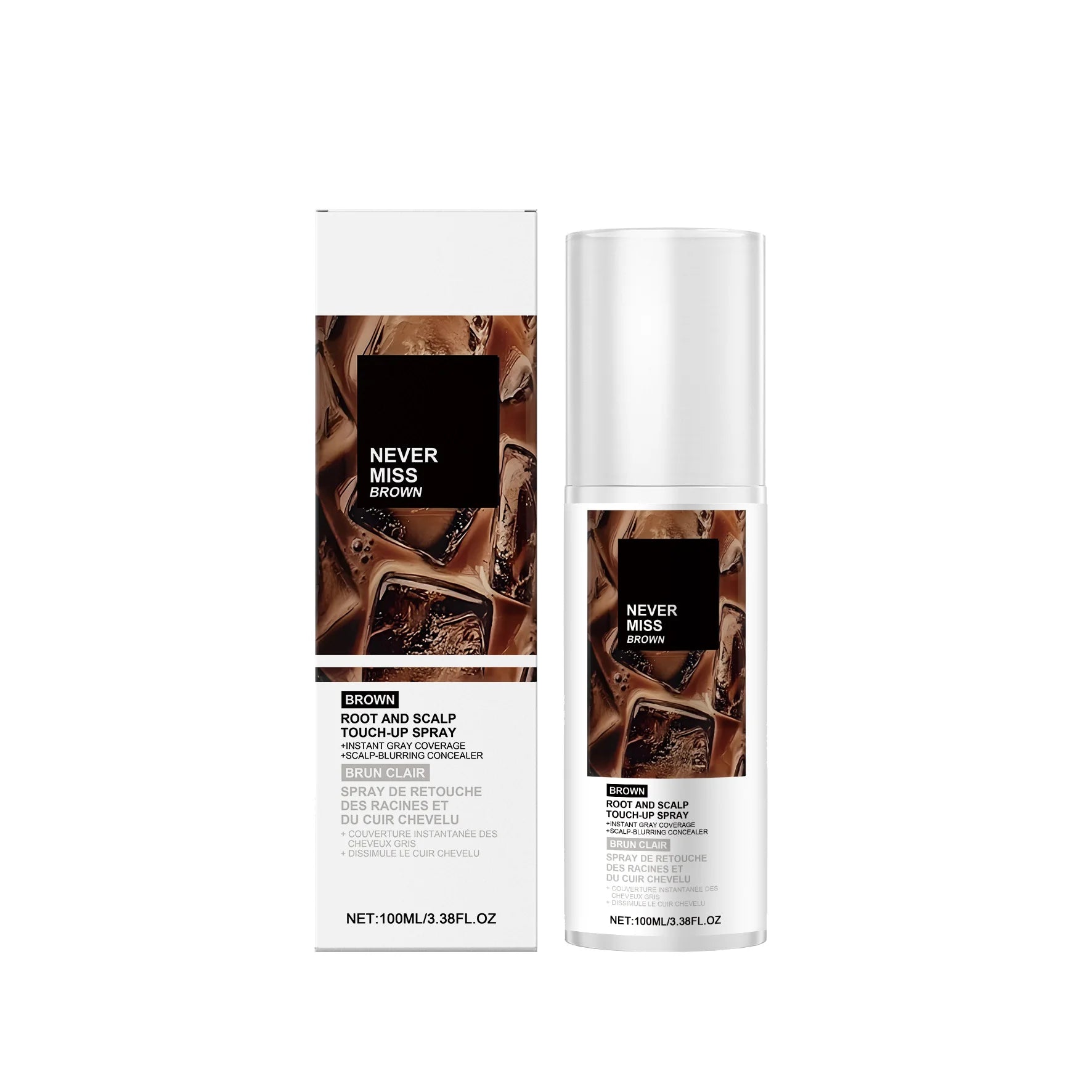 Temporary Hair Color Spray – Quick Dry, Multi-Shade, 100ml Temporary Hair Spray Zpaxo Brown