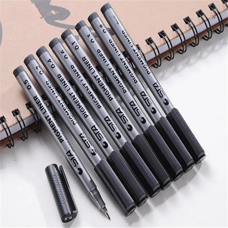 Waterproof Needle Pen Art Black Hand-drawn Hook Stroke Sketch Artist