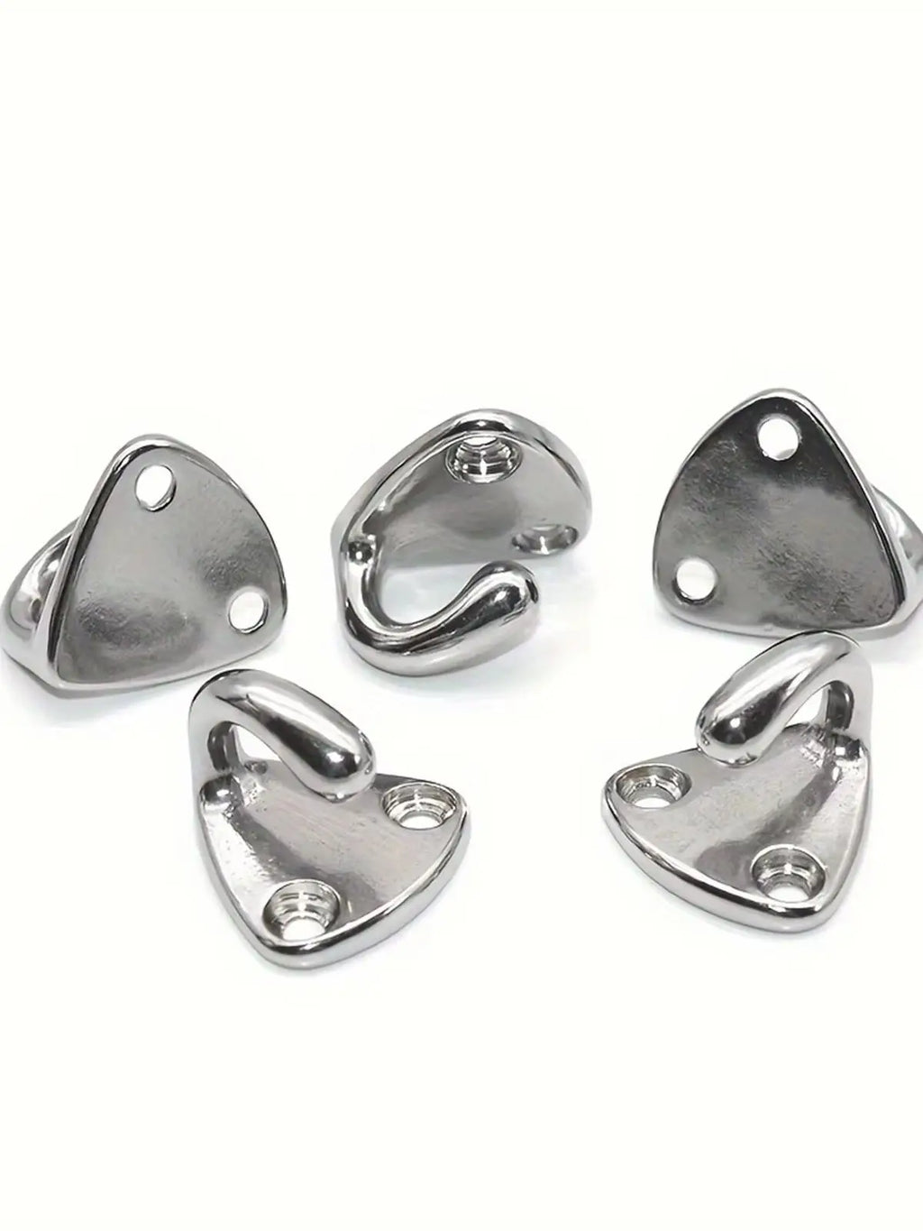 5-Pack Small Coat Hanger Hooks Set, Marine-Grade Yacht or Motor Homes, 316 Stainless Steel Boat Fender Hooks Zpaxo Silver