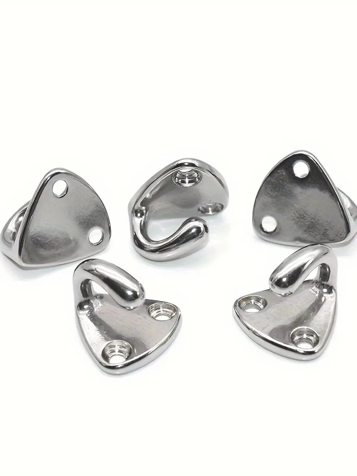 5-Pack Small Coat Hanger Hooks Set, Marine-Grade Yacht or Motor Homes, 316 Stainless Steel Boat Fender Hooks Zpaxo Silver