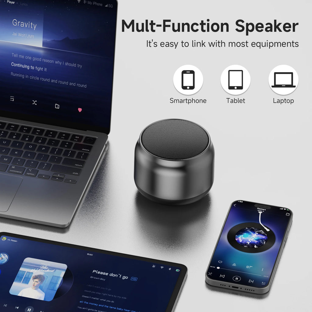 Bluetooth Speaker Portable Wireless V5 3 Loud Stereo Sound 8H