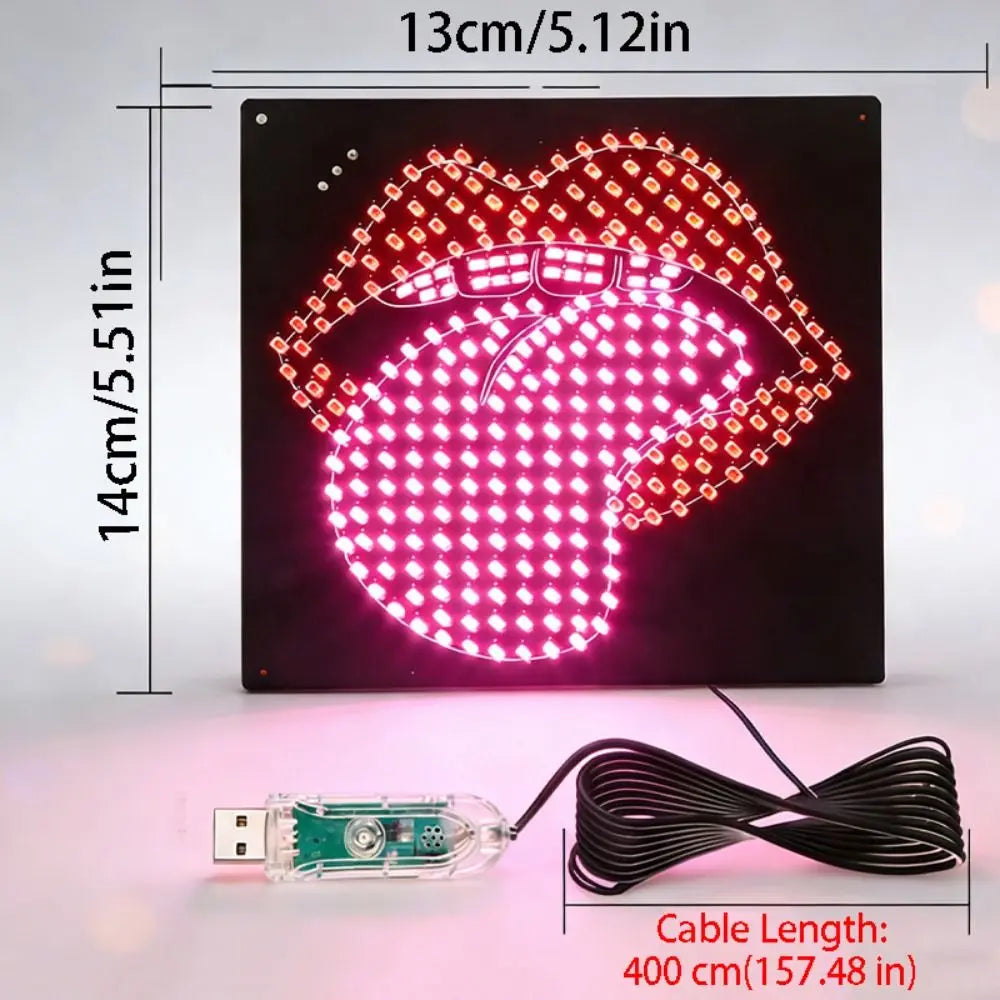 Dynamic Car LED Decorative Lights Self-adhesive Creative Window Zpaxo