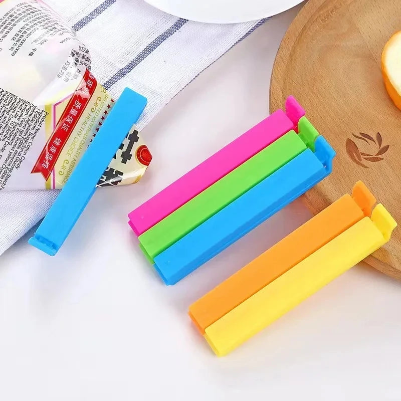 10 Pcs Colorful Sealing Clips Set Freshness Retaining Snack Bag Clamp Moisture Proof Reusable Kitchen Accessory for Plastic Bags Zpaxo