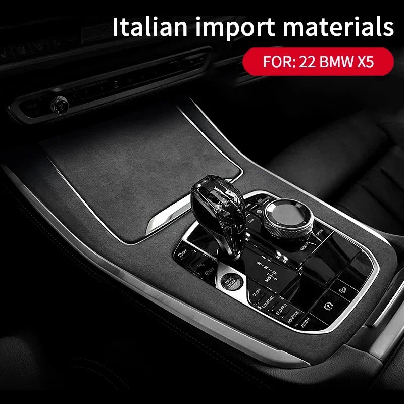 Alcan tara Gear knob Shift Stick Central Panel Cover For BMW X5 G05 X7 G07 2019 2020 2021 2022 2023 Car Trim Upgarde Accessories Zpaxo