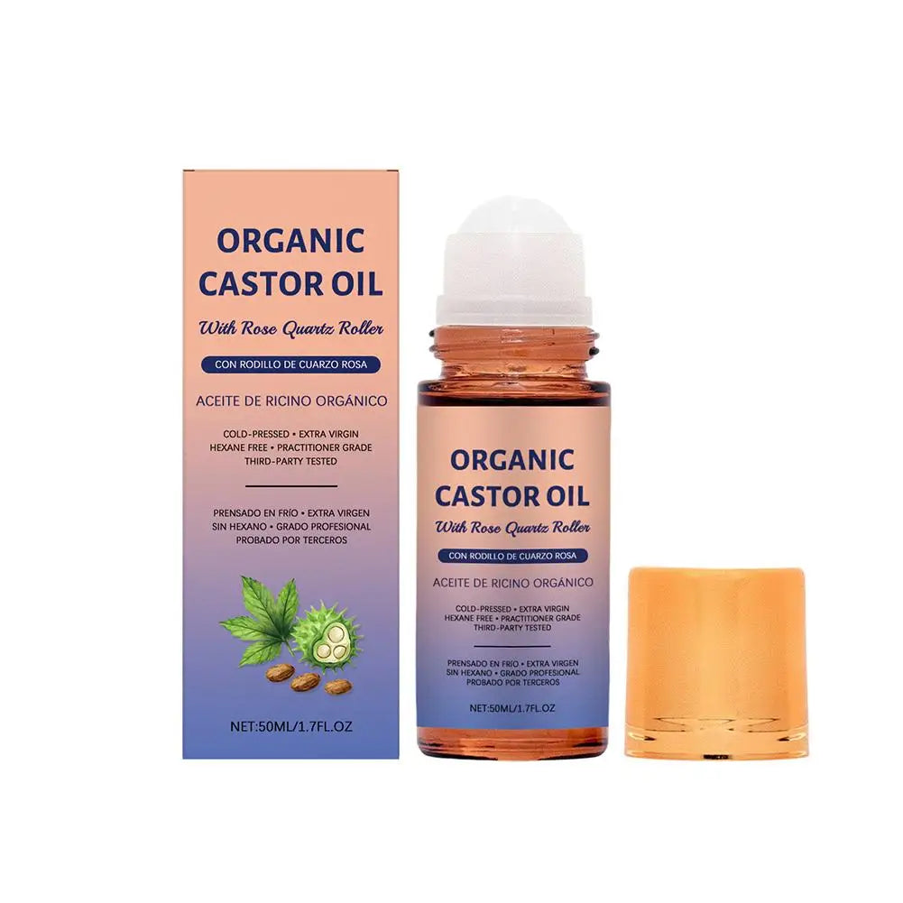 Castor Oil Roll-On Moisturizing Brightening Skin Care Essence Skin Care Oil Roller Zpaxo A