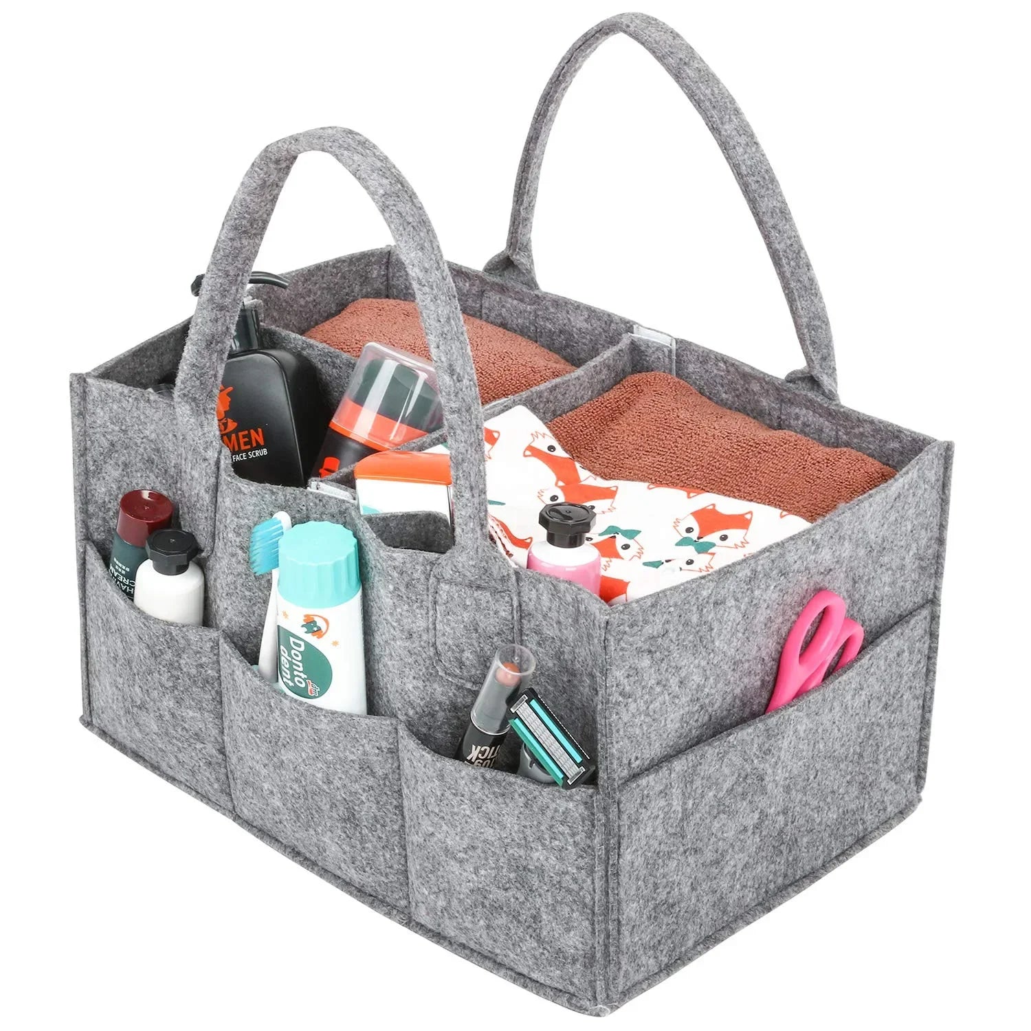 Large Felt Diaper Storage Bag – Baby Caddy & Toy Organizer Diaper Storage Caddy Zpaxo