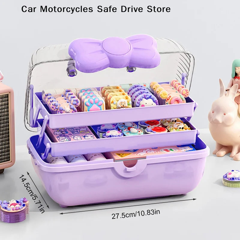 CMMulti-layer Hairpin Organizer Cute Girl Jewelry Case Head Rope