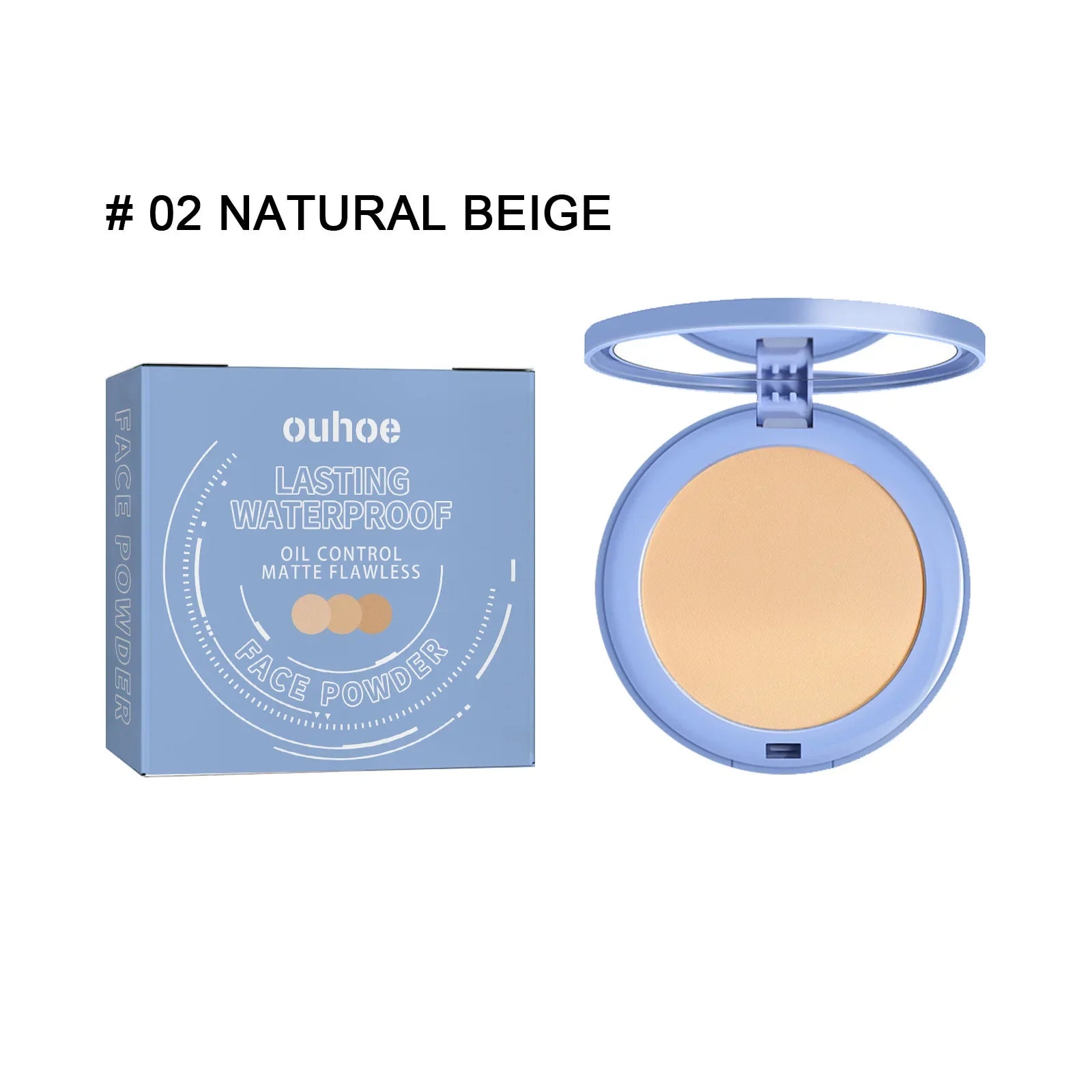 Matte Setting Pressed Powder – Oil Control & Full Coverage Setting Pressed Powder Zpaxo natural beige