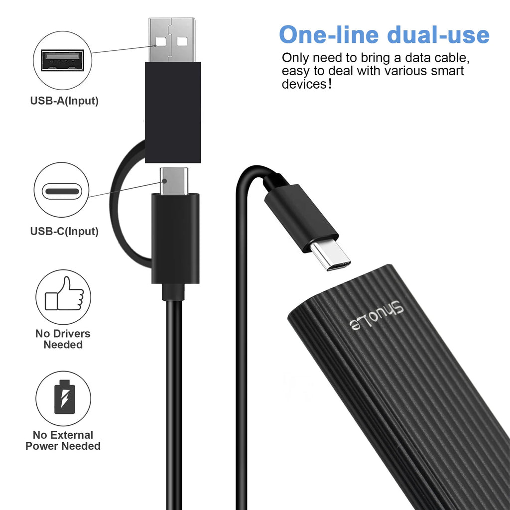 M.2 NVME PCIe SSD Case with USB Type C 10Gbps External Enclosure Hard Disk Box for PCI-E M2 SSD - SSD Holder Zpaxo