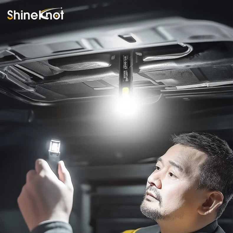 SHINEKNOT Rechargeable Magnetic Work Flashlight – 160 Lm LED