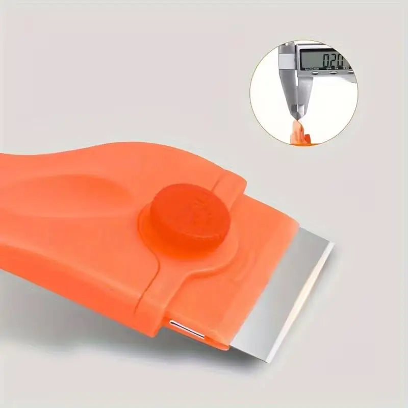 1pcs Stainless Steel Wall Scraper – Viscose Self-Adhesive, with Cover, Metal Cutter Head Cleaning Tool Zpaxo