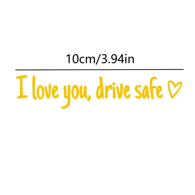 Drive Safe I Love You Rearview Mirror Decal – 4-Pack Vinyl