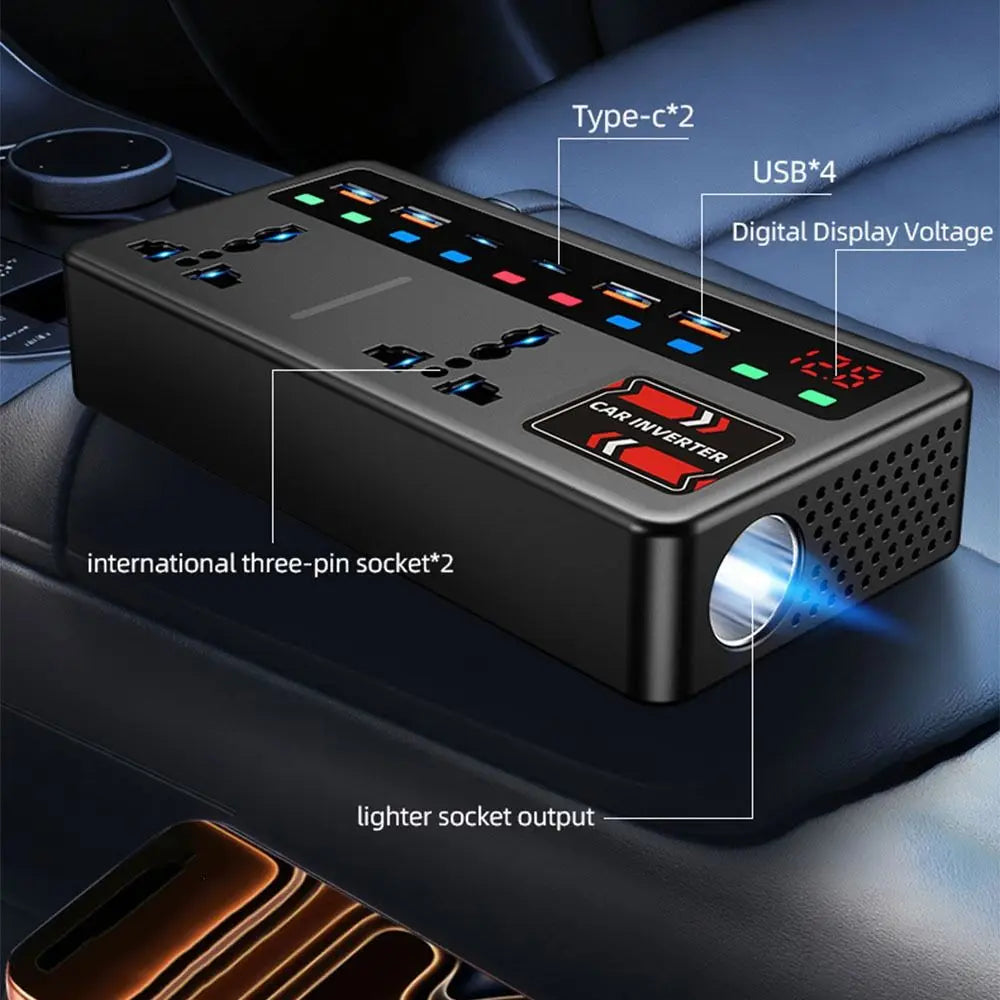 12V 24V DC220V Car Inverter Power Adapter 200W Converter Multi Zpaxo