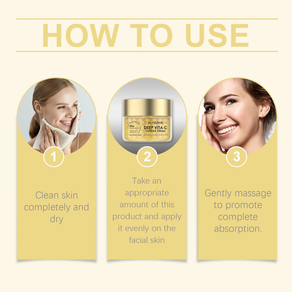 Vitamin C Gold Capsule Face Cream – Brighten & Hydrate 50g Brightening Face Cream Zpaxo