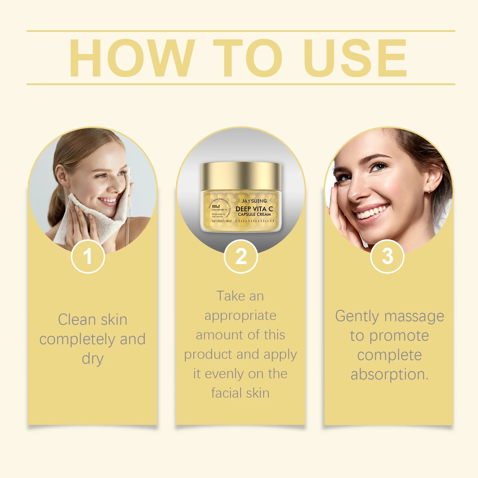 Vitamin C Gold Capsule Face Cream – Brighten & Hydrate 50g Brightening Face Cream Zpaxo