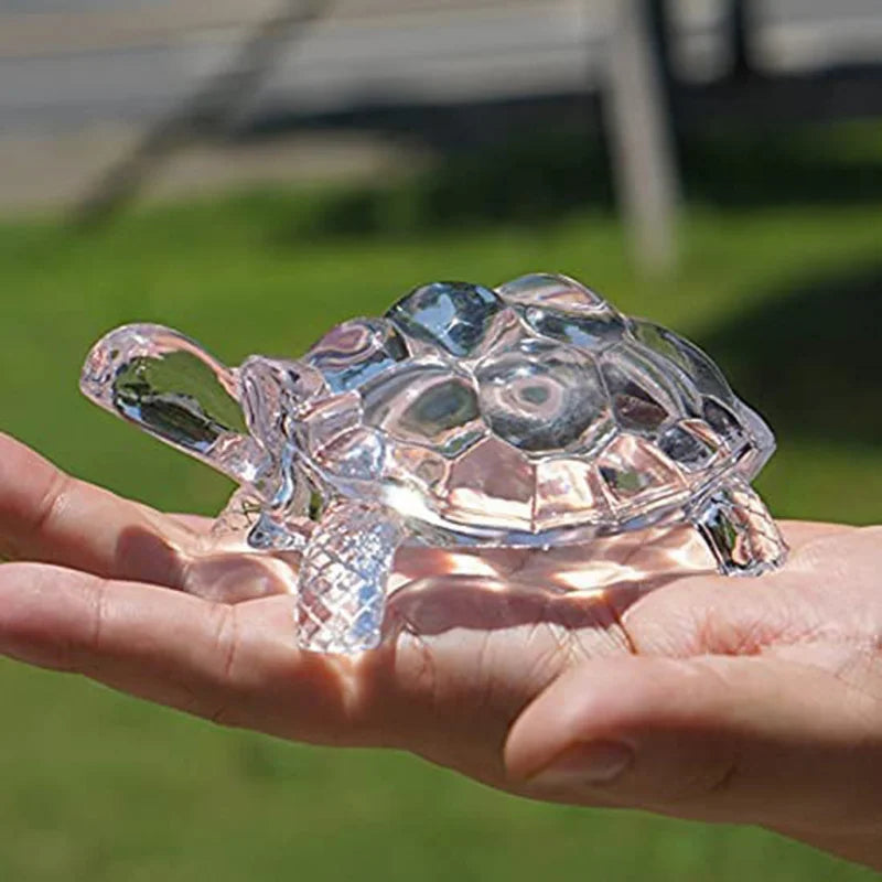 Crystal Turtle Ornament Mini Statue Lucky Suitable Home Office Desk