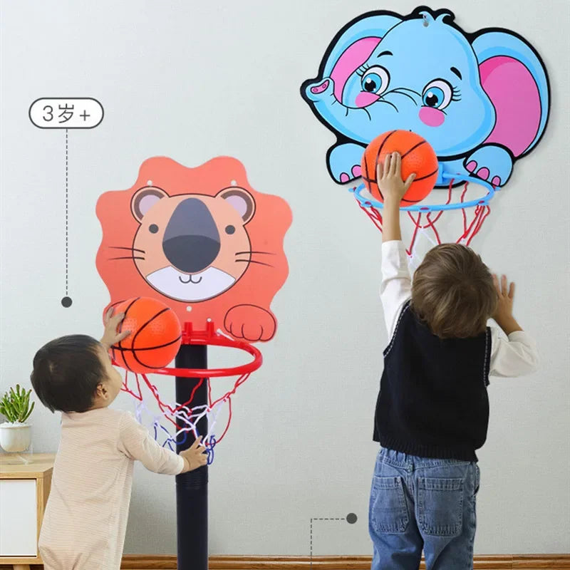 Kids Basketball Hoop Cartoon Creative Animals Stand Outdoor Indoor