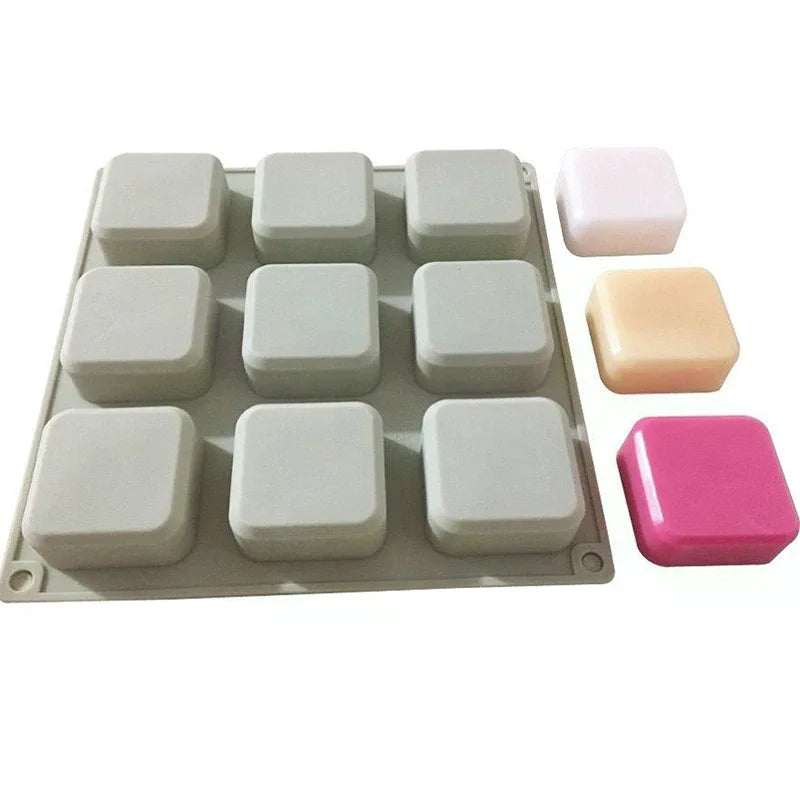 Lotion Bar Square Rectangle Reusable Silicone Soap Making Molds Mold Zpaxo