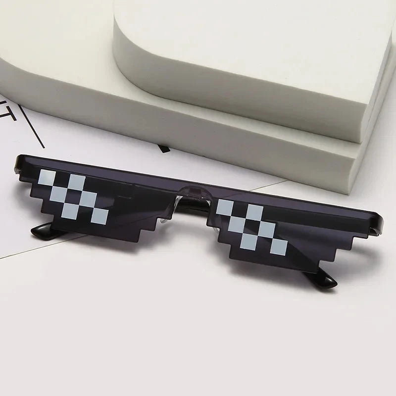 Pixelated Mosaic Party Glasses – Anime Meme Photo Props