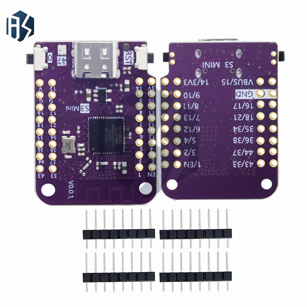 LOLIN ESP32-S3 Mini V1.0.0 4MB Flash 2MB PSRAM WiFi Bluetooth IoT Board for Arduino MicroPython Zpaxo