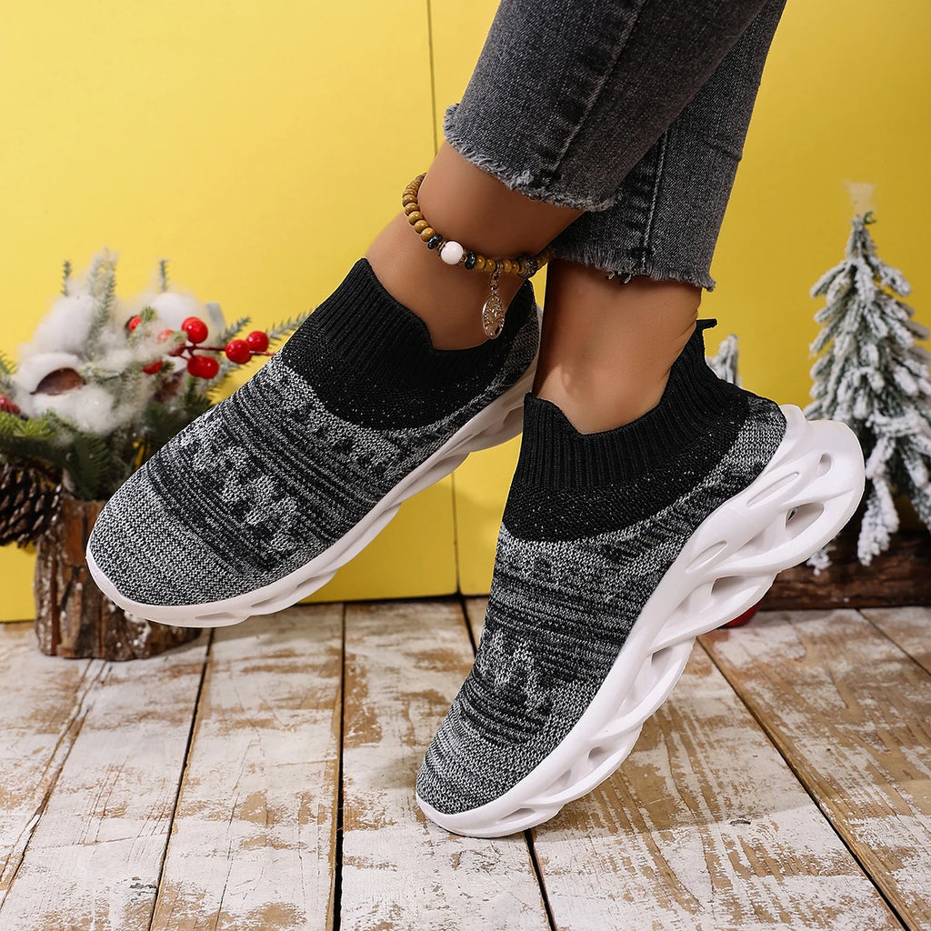 Women Sneakers 2025 New Breathable Trendy Sneakers Wear-resistant Soft Sole Flat Walking Shoes Women Fashion Mesh Sneakers Women Zpaxo