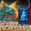 Crystal Cat Christmas Advent Calendar Ornament with Kitten Figures Christmas Ornament Zpaxo L