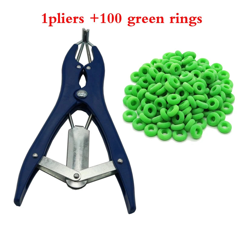 Livestock Tail Removal Pigs Sheep Broken Castration Plier Particulate Zpaxo 1 Pliers100 rings